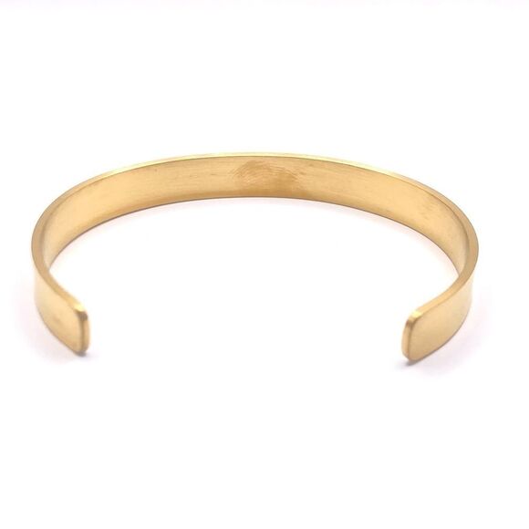 Minimalist gold love message cuff bracelet - Picture 2 of 4